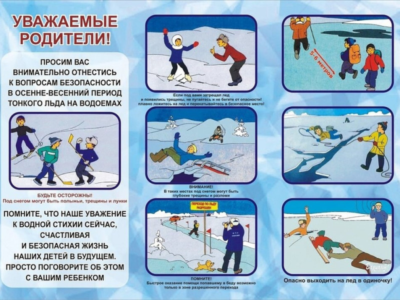#МОУОШсБарышскаяСлобода#Безопасность на льду! Будьте осторожны!.